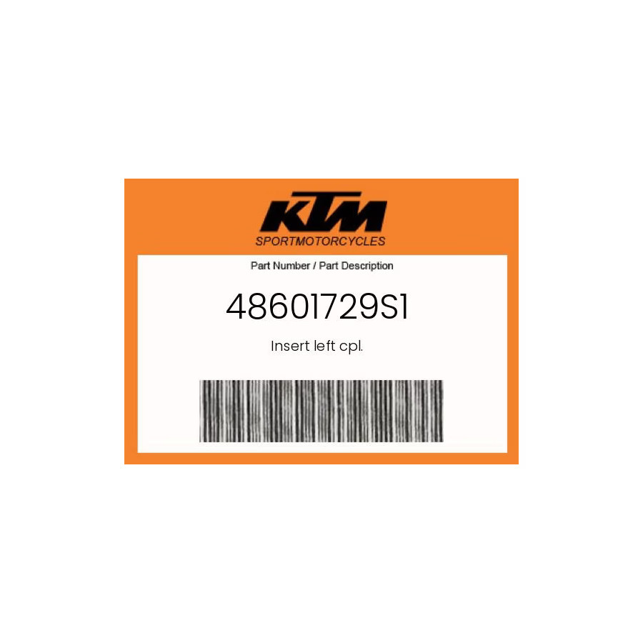 KTM Genuine Insert Left Cpl. - 48601729S1