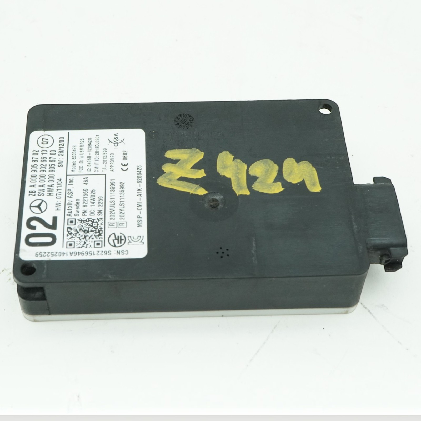 14-17 Mercedes S550 W222 Blind Spot Radar Control Module Front A0009058702 OEM