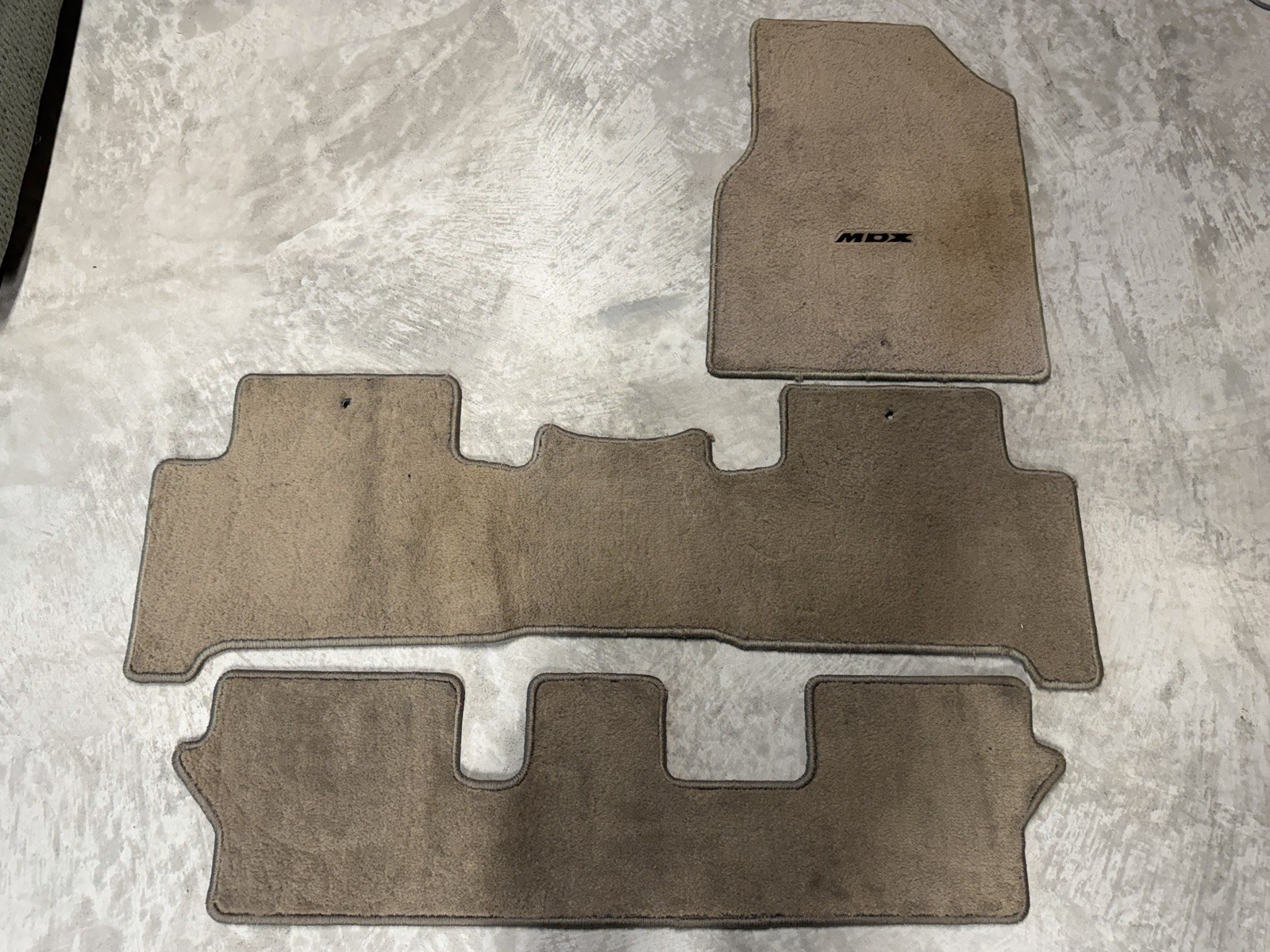 07-13 Acura MDX OEM Floor Mats Carpet Tan Beige Mat 07-13 Acura MDX OEM Floor Mats Carpet Tan Beige Mat