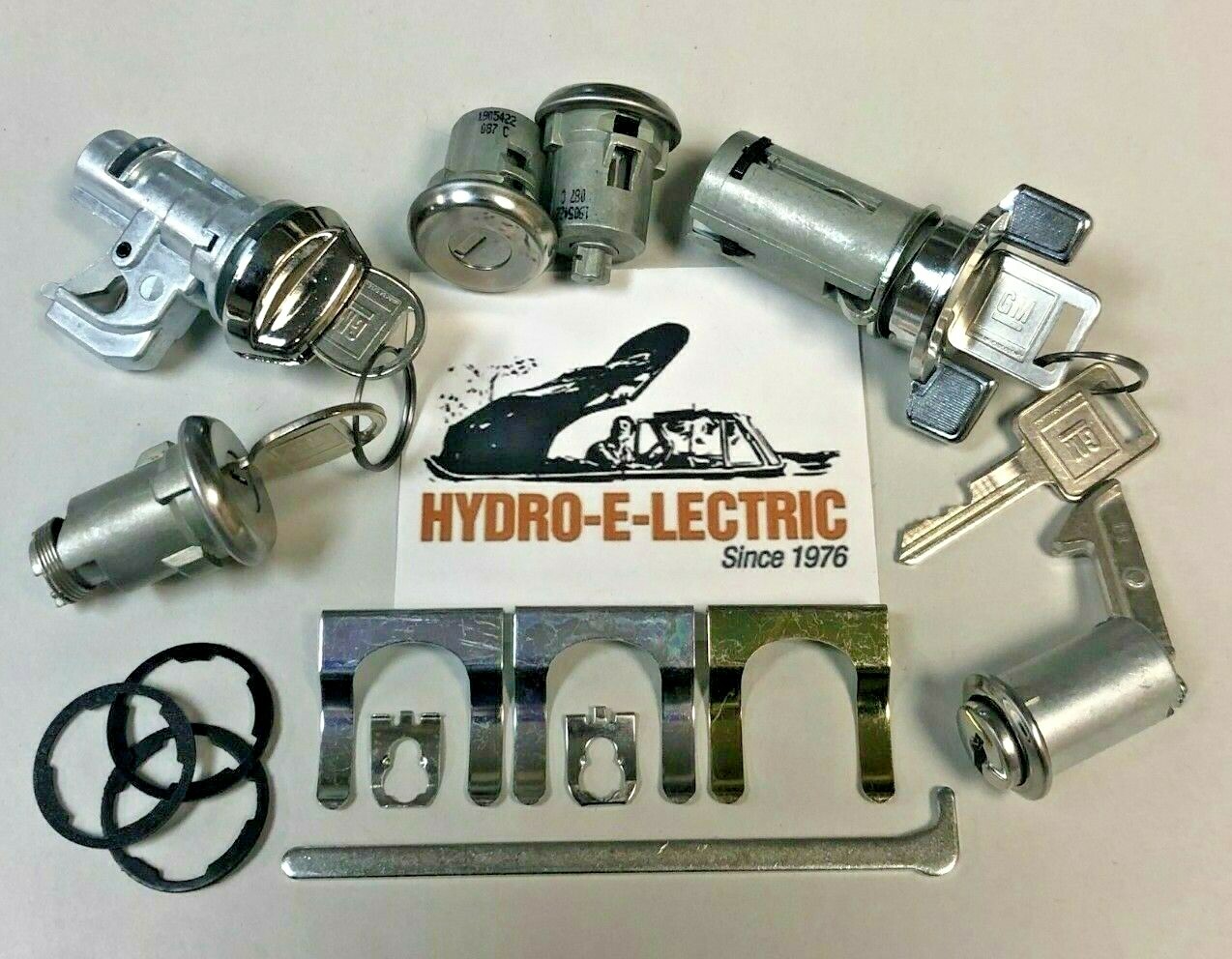 NEW 1970-1972 Chevelle & Malibu Complete OEM Lock set with Console lock- GM keys