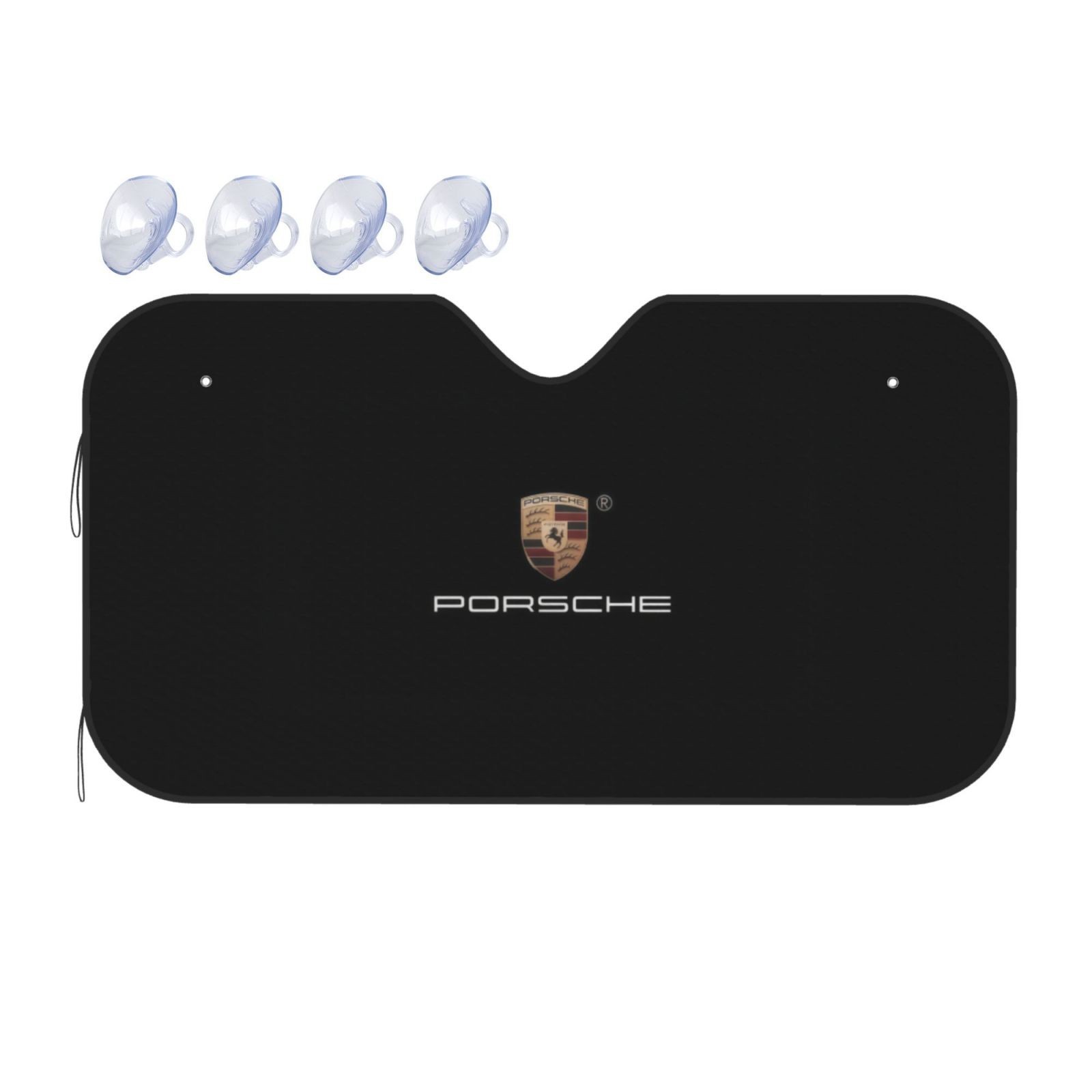 PORSCHE Car Size M Windshield Front Window Sun Shade Cover Visor UV Black
