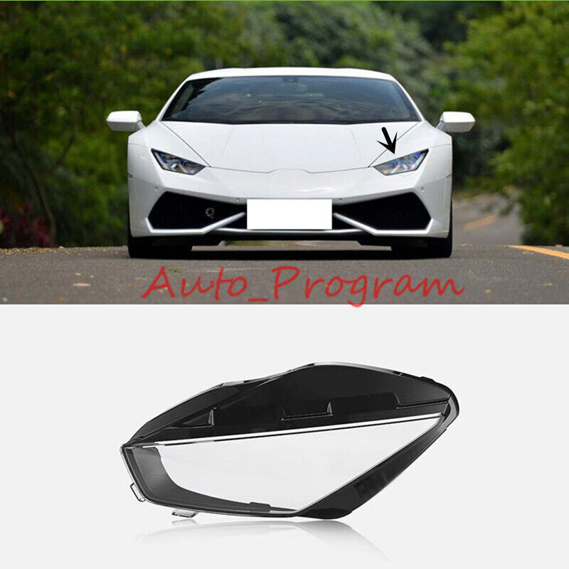 Left Side Headlight Clear Lens Cover + Sealant For Lamborghini Huracan 2015-2023