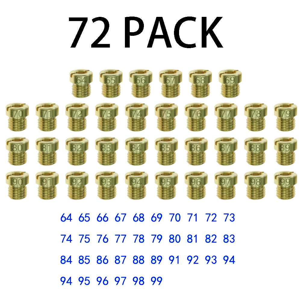 72PCS Fit For Holly size 64-99 2 EACH Carburetor MAIN JETS 1/4-32\