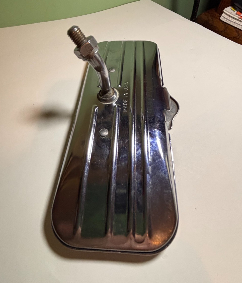 NOS 1940's-50's CHEVY, GM GUIDE GLARE-PROOF DAY NIGHT REAR VIEW CHROME MIRROR