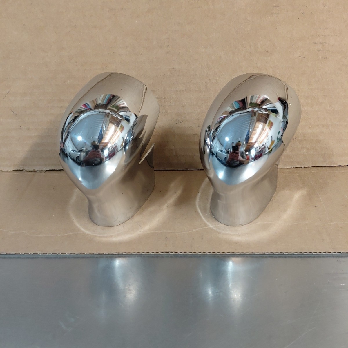 1950-1951 Studebaker Champion Vertical Bumper Accessory Caps NOS