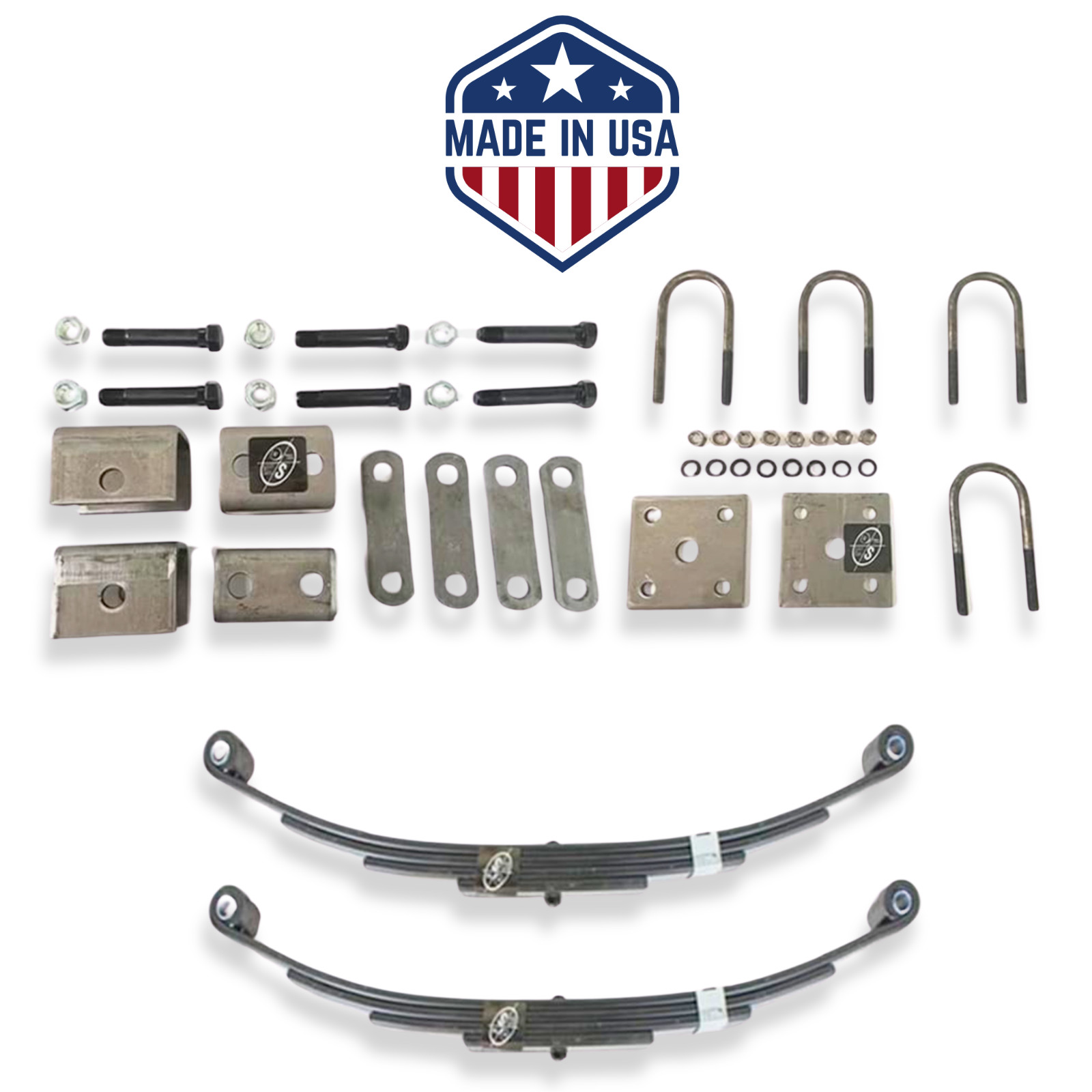 USA Made 4,400 lbs. Trailer Axle Suspension Kit (Leaf Springs, Hanger & U-Bolt)