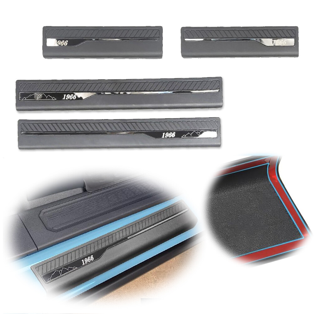4 Pack Door Sill Guards Door Sill Protector Cover For Ford Bronco 4 Door 2021-up