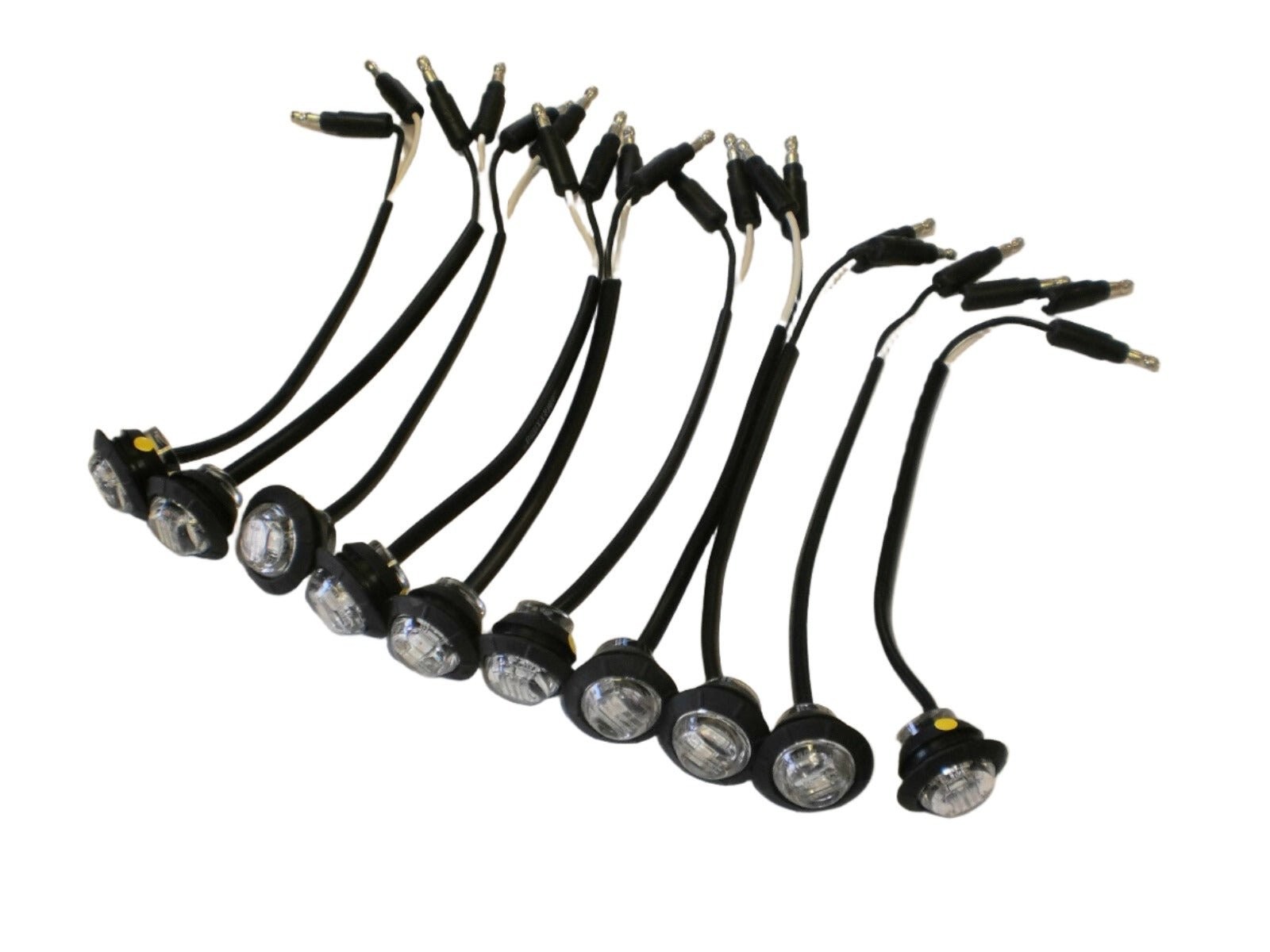 10 x 3/4 Maxxima Amber Clear LED Clearance Marker Light Trailer Jeep Motorcycle
