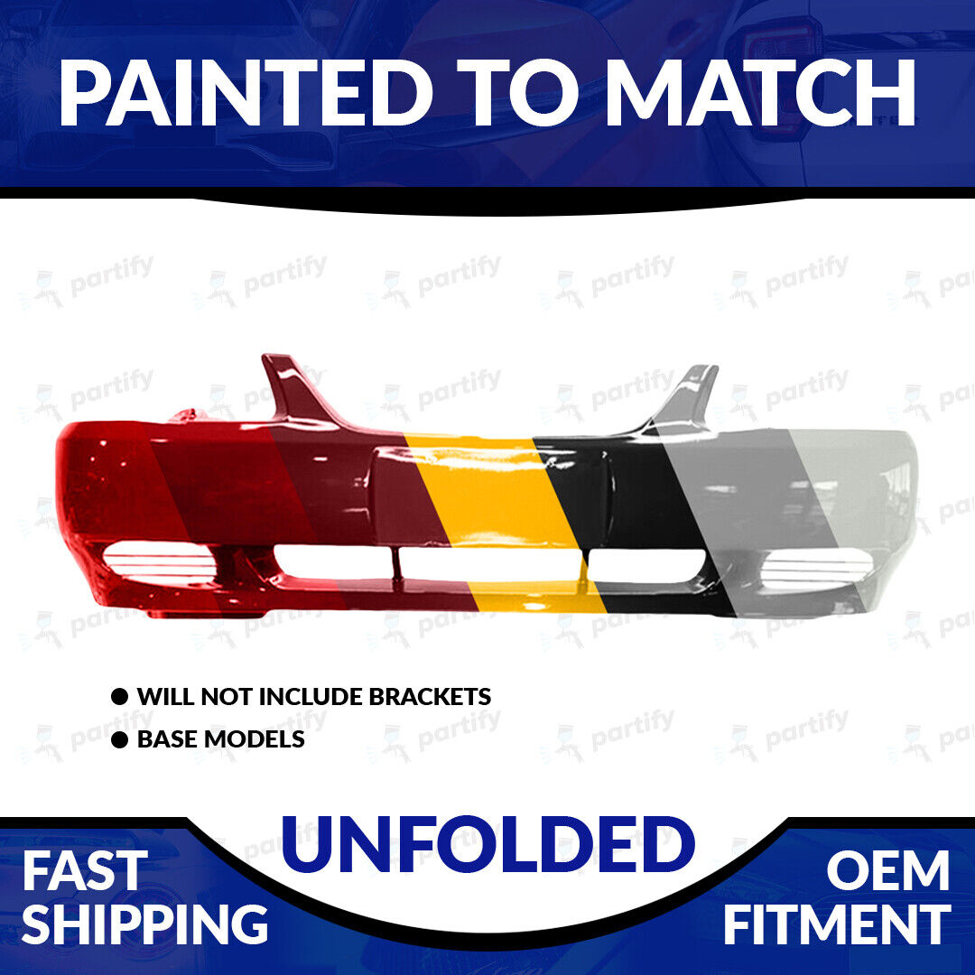 NEW Painted To Match 1999-2004 Ford Mustang Base Model Unfolded Front Bumper