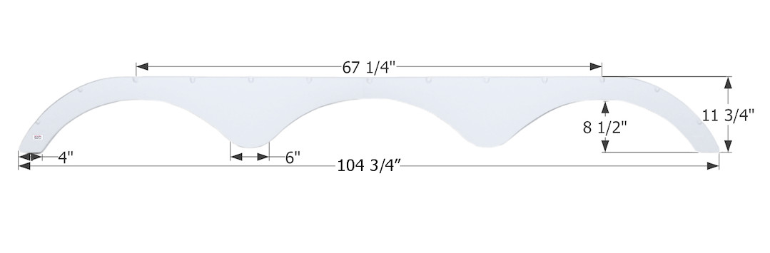 Icon 01931 Triple Axle FENDER SKIRTS RV
