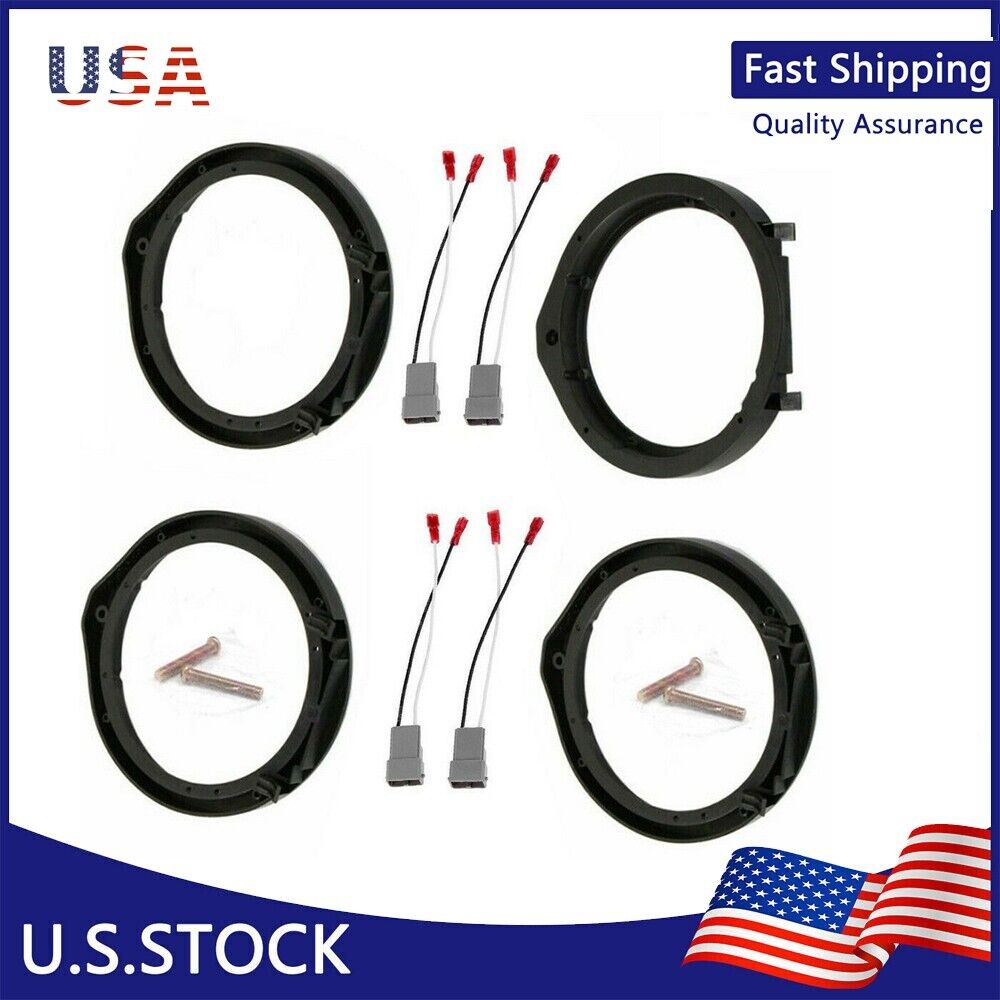2-Pairs 6.5\\\'\\\' Car Speaker Adapter Board + Wiring Harness For Honda Civic New