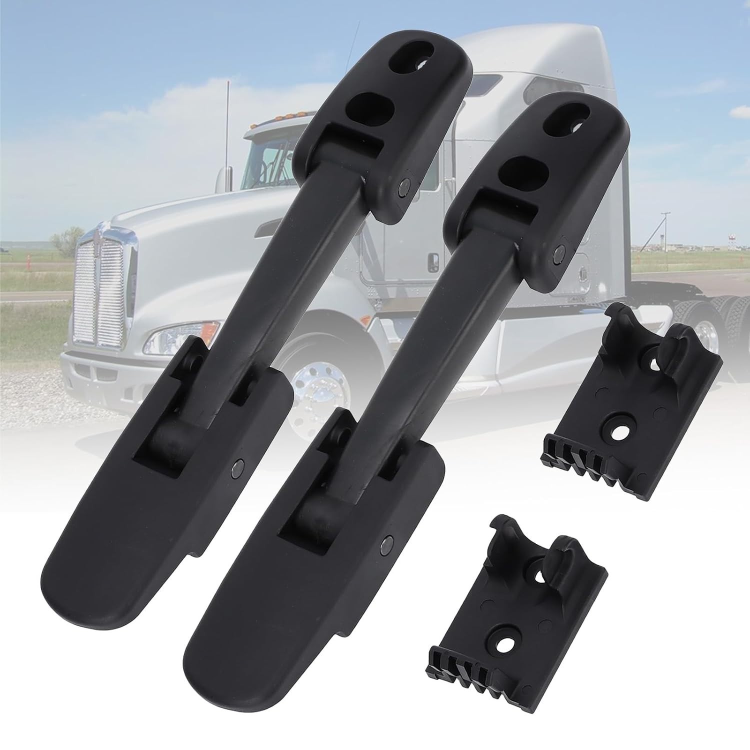 2 PCS Hood Latch Kit Peterbilt Kenworth Mack CH Blue Bird Heavy Duty LH/RH