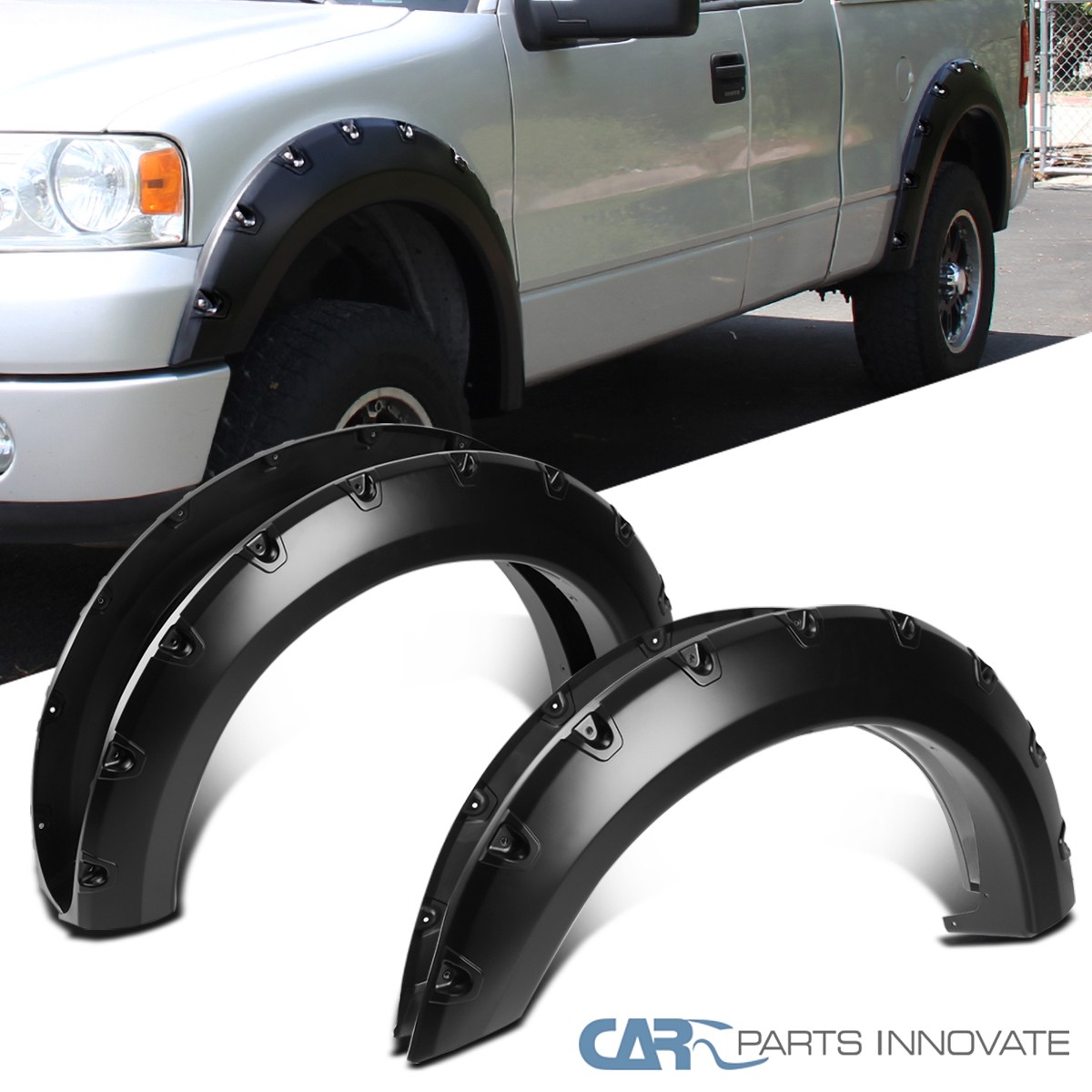 Fits 2004-2008 Ford F150 07-08 Lincoln Mark LT Smooth Pocket Rivet Fender Flares