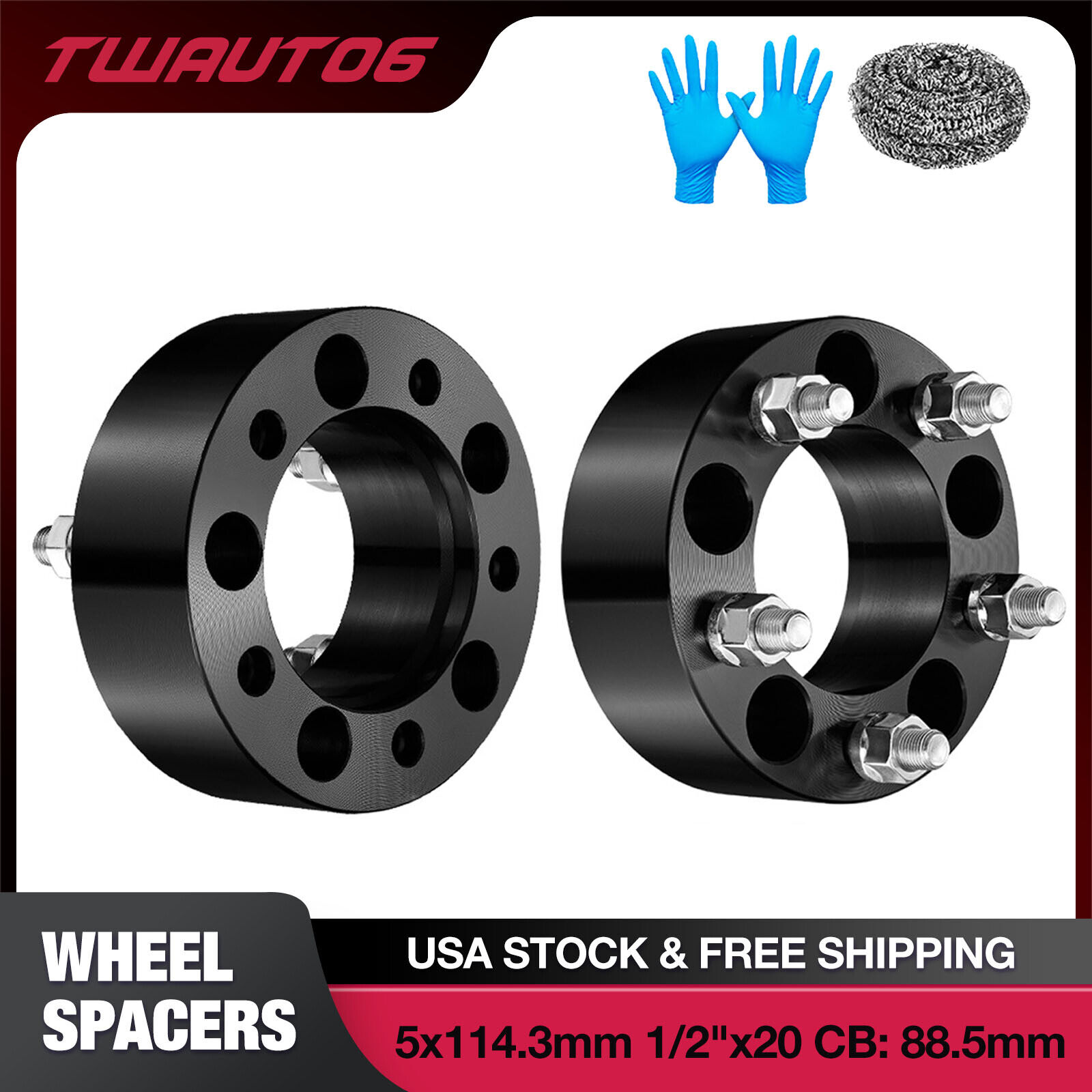 2PCS 2 inch 5x4.5 5x114.3 Wheel Spacers For Jeep Wrangler Liberty Cherokee