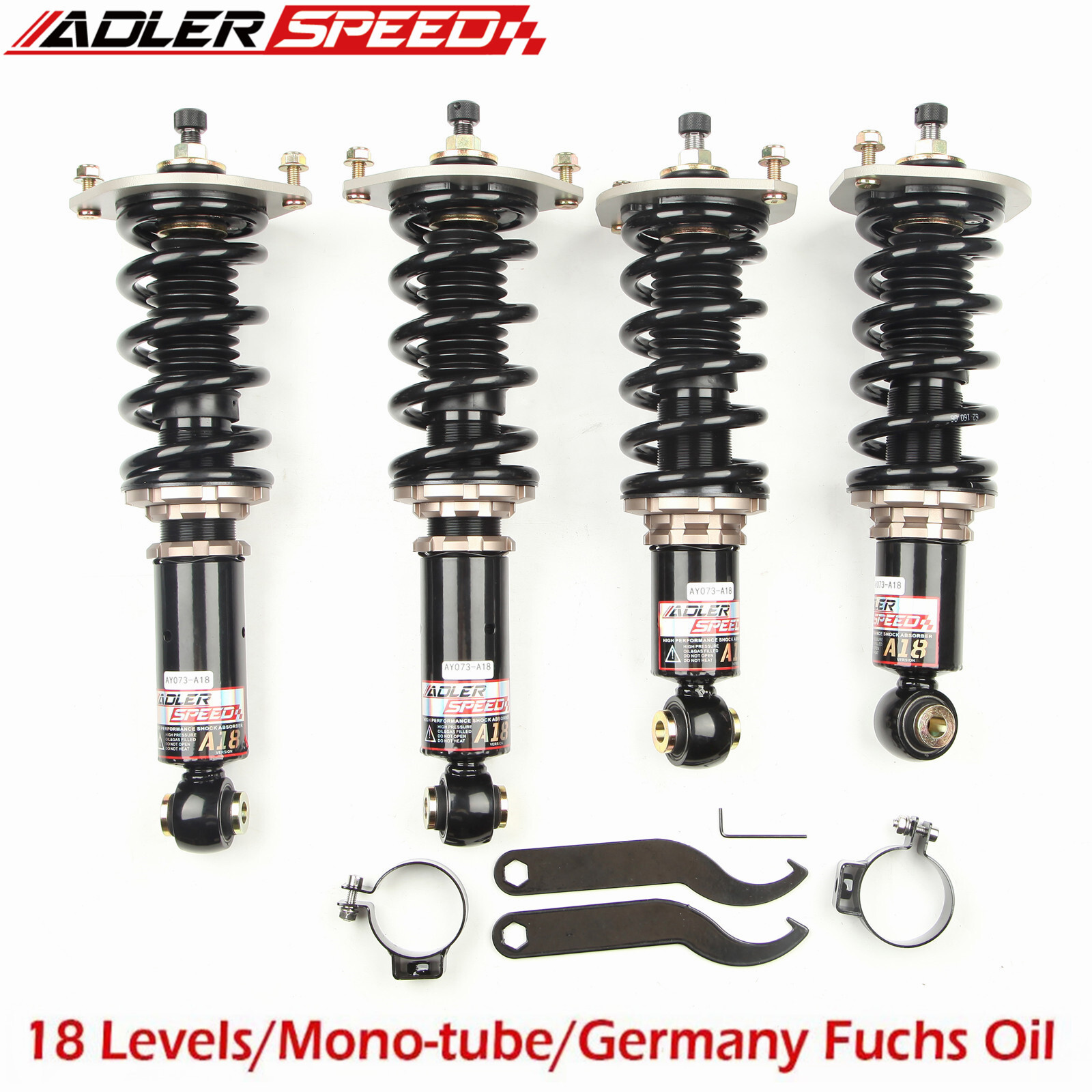 ADLERSPEED 18 Ways Adjustable Coilovers Lowering Kit for 90-05 Mazda Miata NA NB