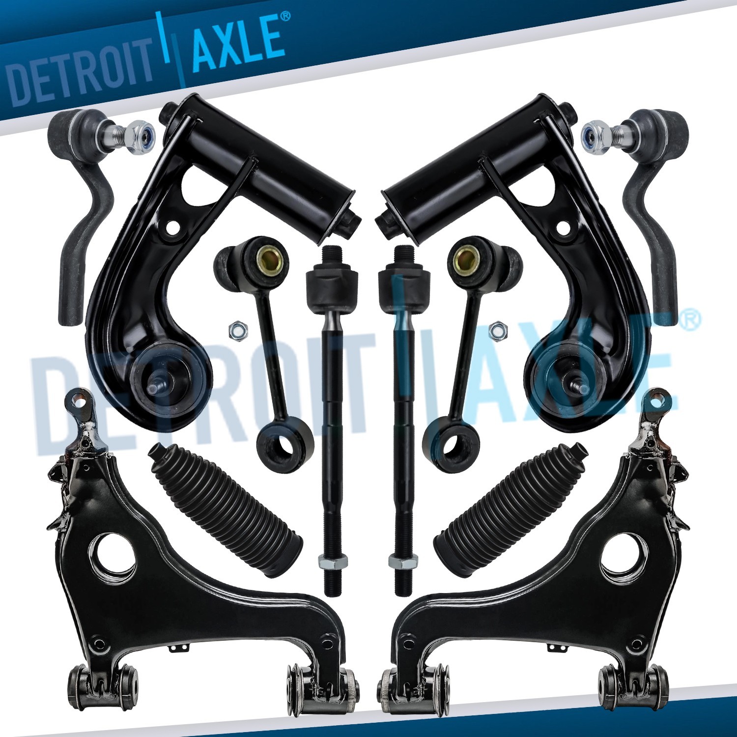 Front Upper Lower Control Arms Sway Bar for Mercedes-Benz E320 E420 E430 E55 AMG