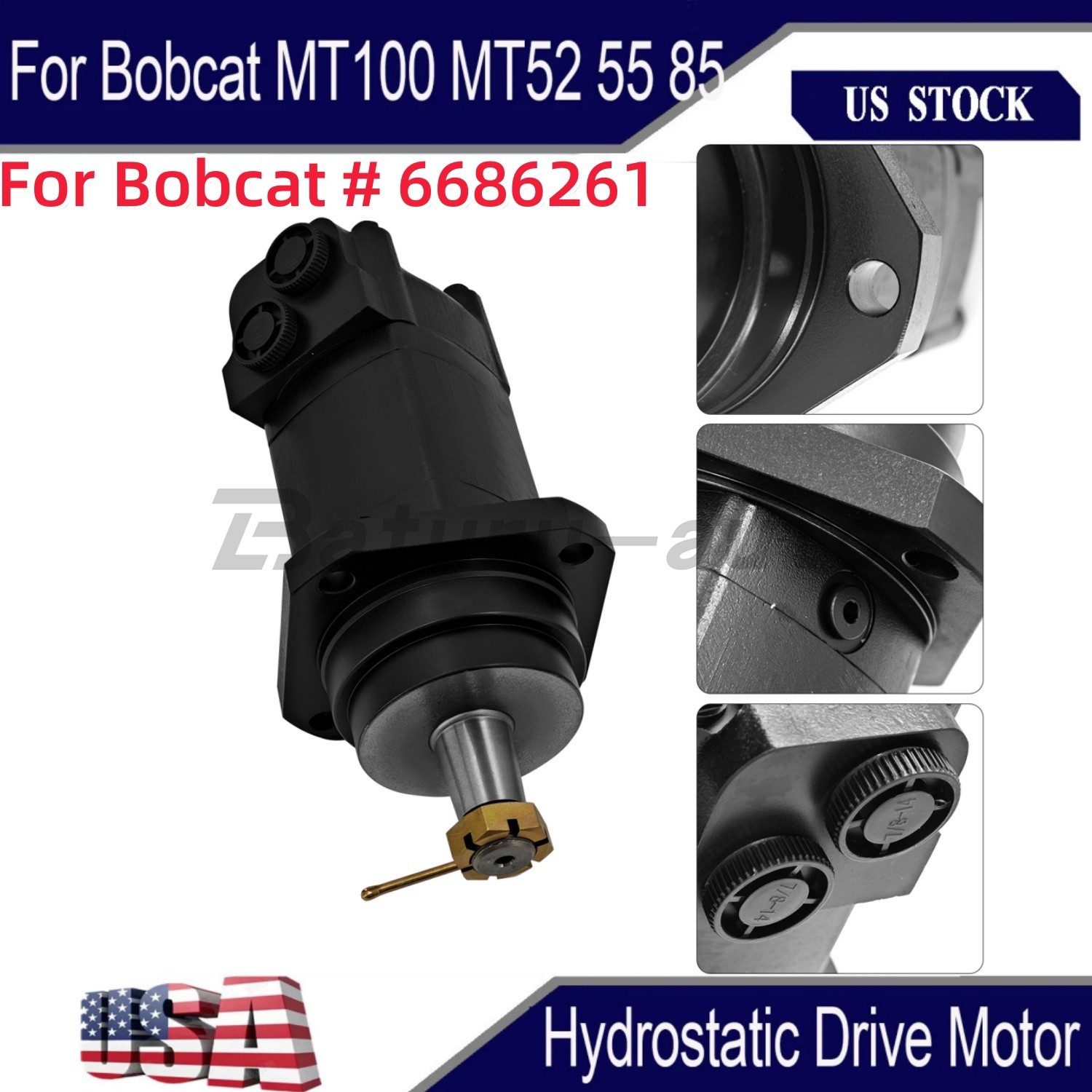 NEW Hydrostatic Drive Motor 6686261 For Bobcat MT100 MT52 MT55 MT85 Left Right