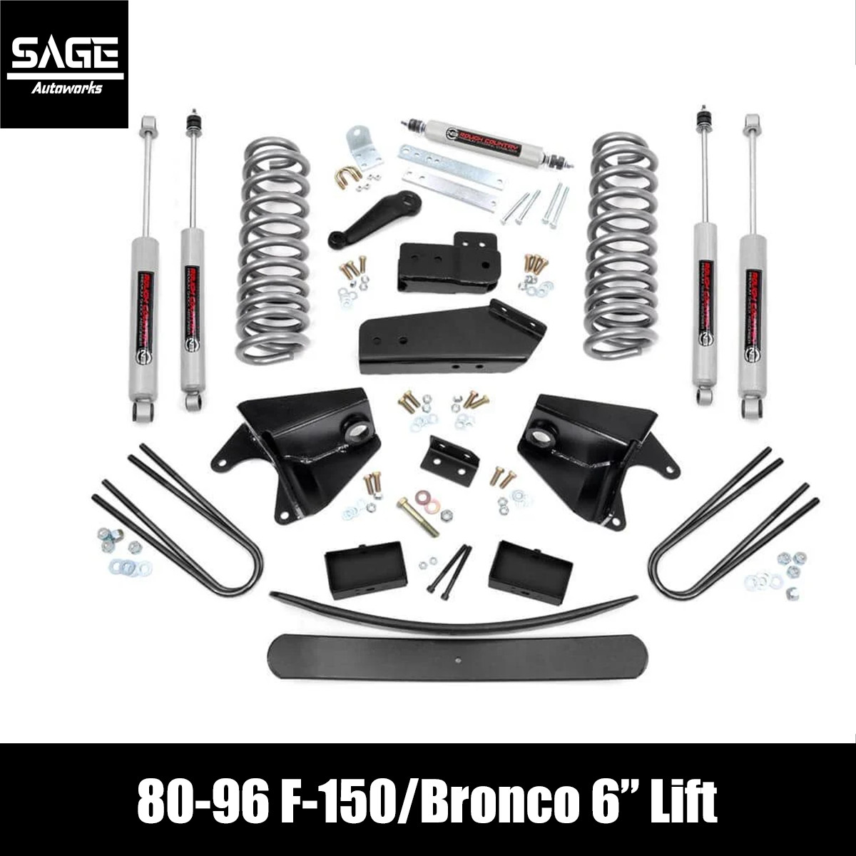 6 Inch Lift for 80-96 Ford Bronco and F-150