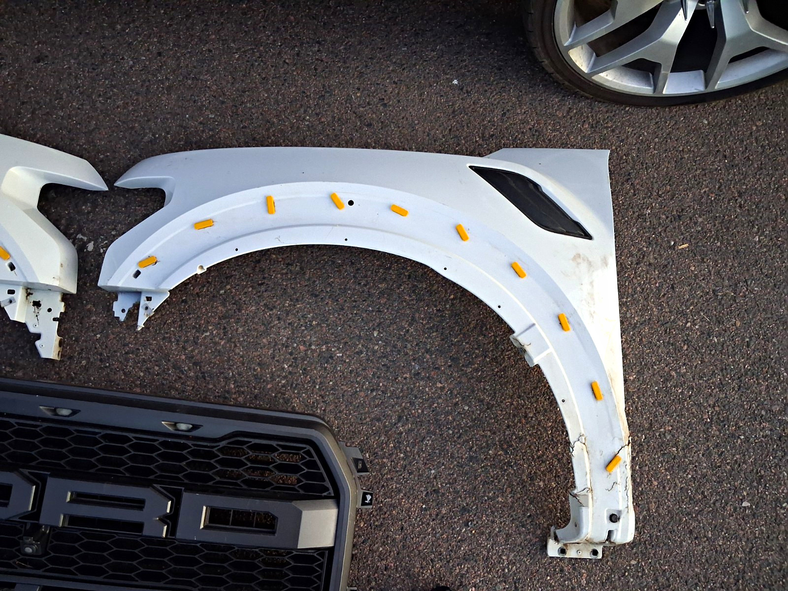 2017-2020 Ford F-150 Raptor Front Driver Side Fender OEM Partially Damaged Used