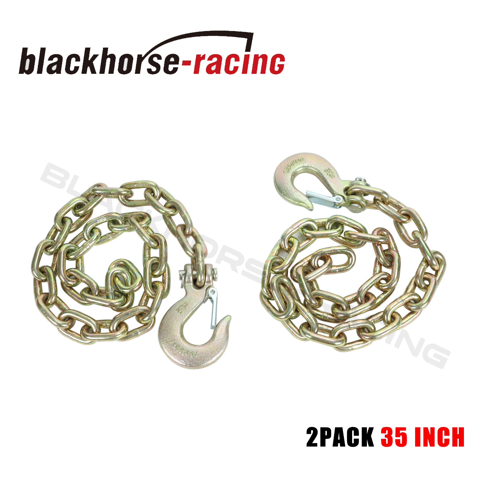 2pack 35-Inch G70 Trailer Safety Chain with 5/16