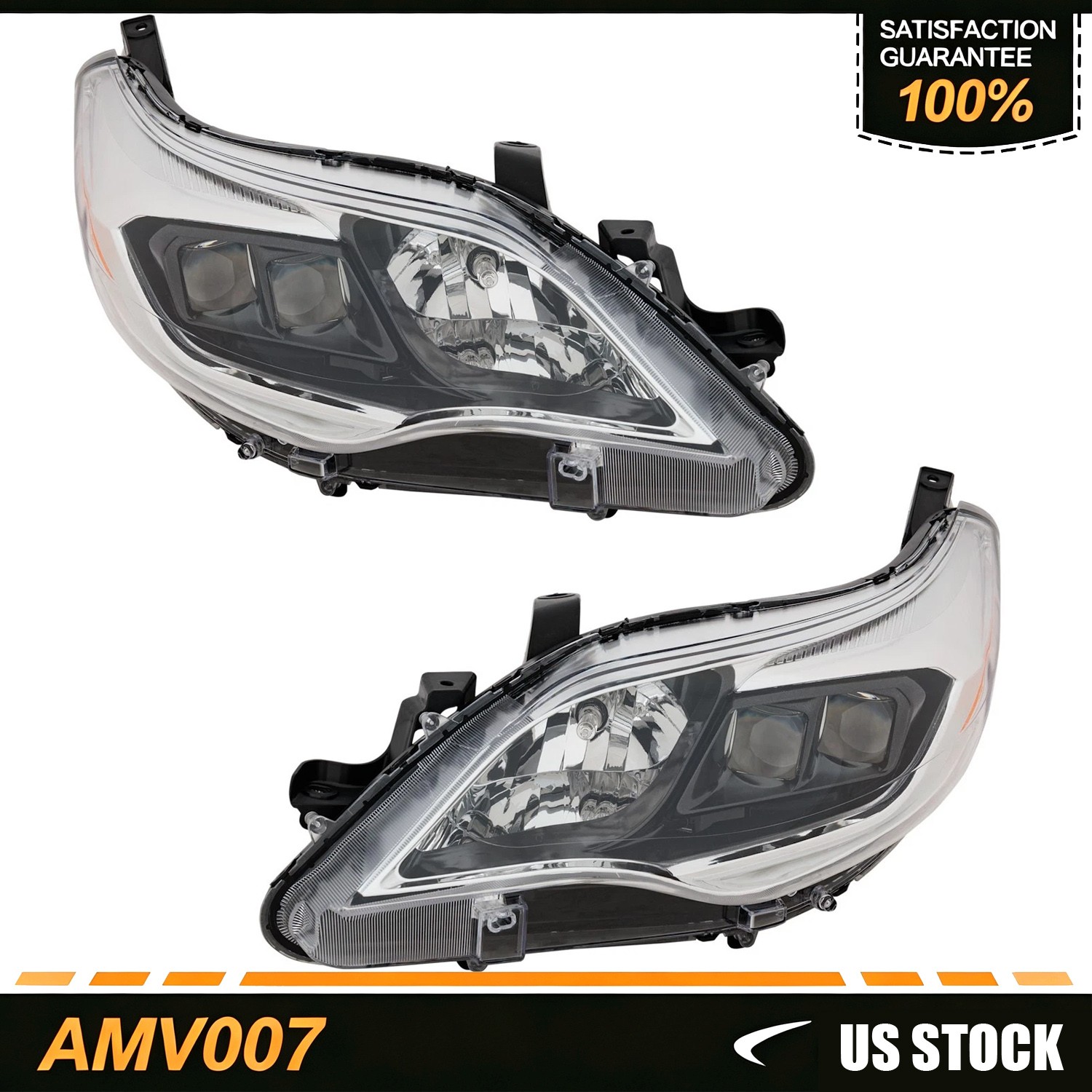 For 2016-2018 Toyota Avalon TO2502245 TO2503245 Halogen Headlights CAPA