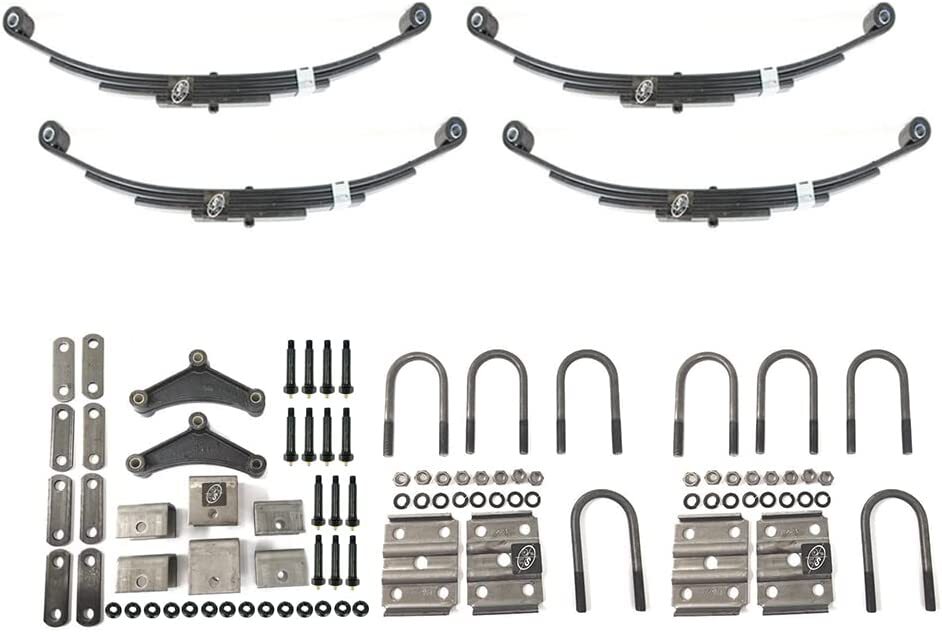 HD Greaseable 3500 lb Tandem Trailer Suspension Kit Leaf Springs, Hanger, Ubolt HD Greaseable 3500 lb Tandem Trailer Suspension Kit Leaf Springs, Hanger, Ubolt