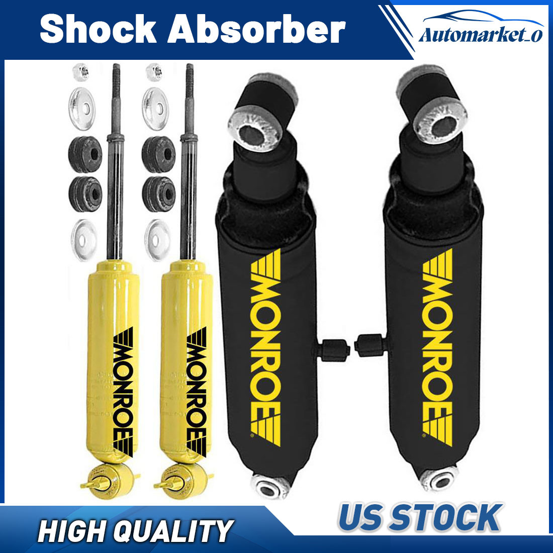 Shock Absorbers Front Rear fits Dodge B100 Van B200 Van 3.2L 1971 1972 1973