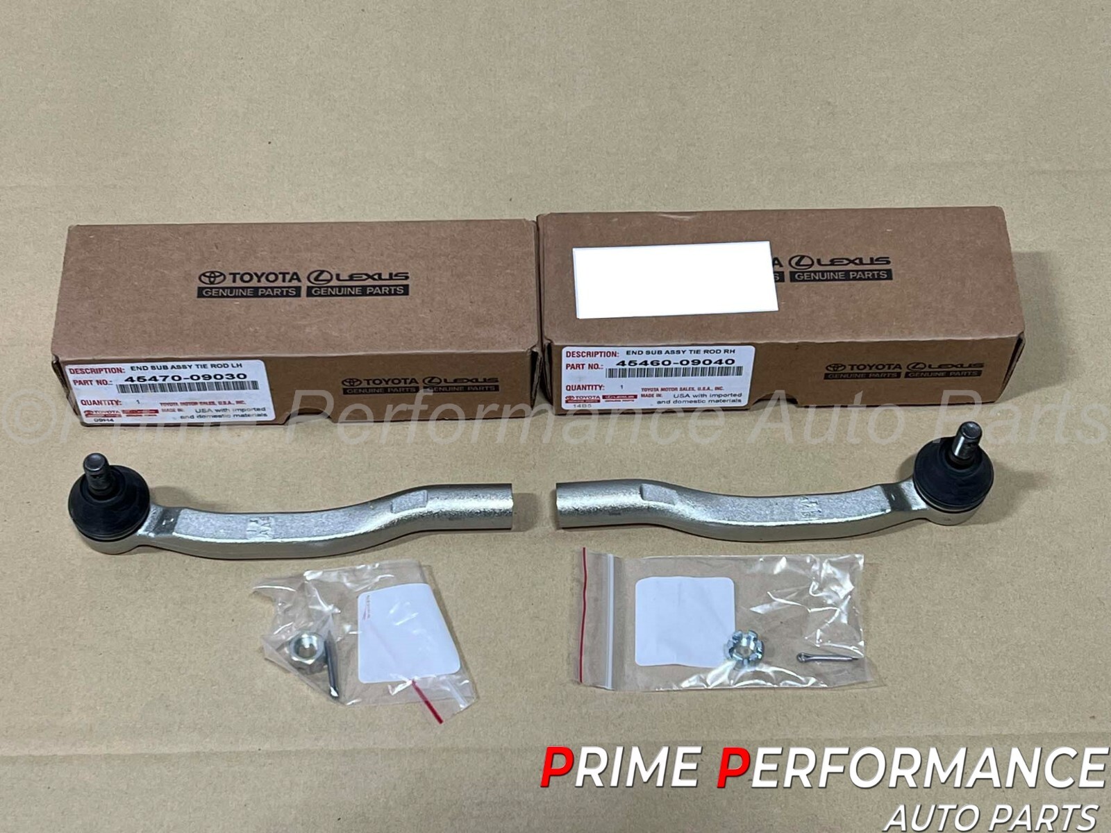 Toyota Sienna 2004-2010 Genuine Outer Tie Rod End Set Left & Right OEM