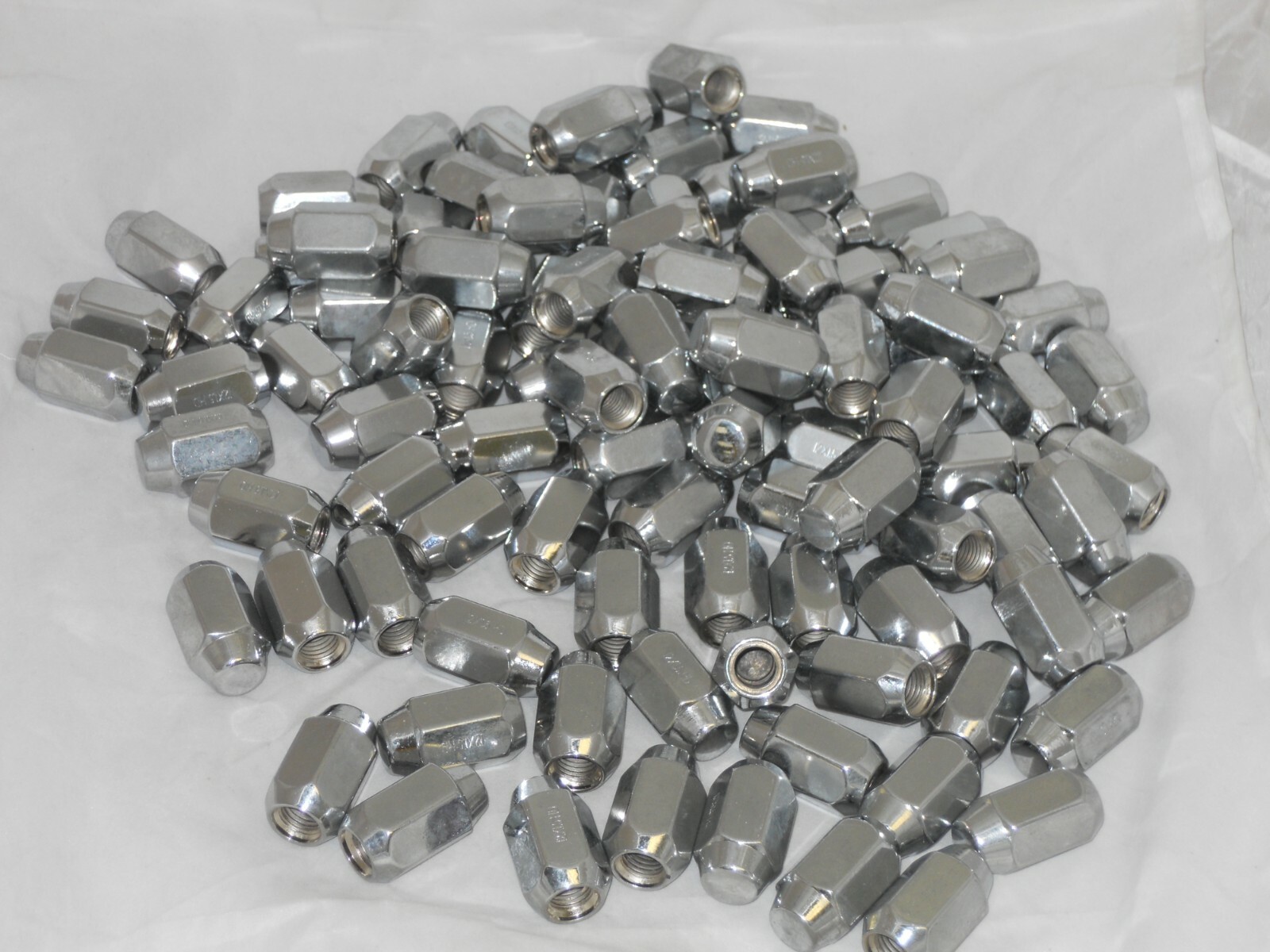 100 PCS CHROME 12mm 1.5 ACORN SEAT 60 DEGREE TAPER LUG NUT 13/16\