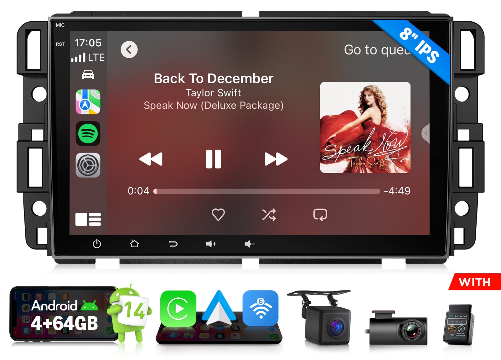 OBD2+CAM+DVR+Android 14 8