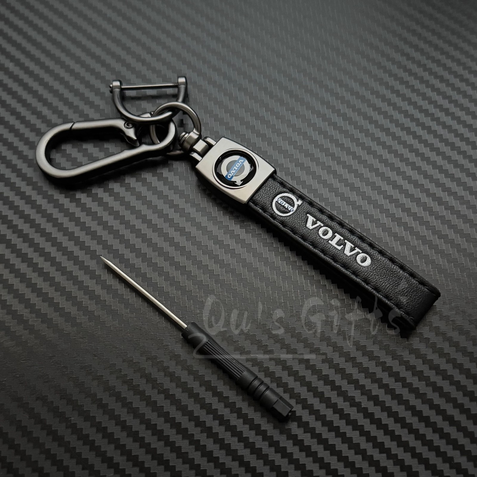 Volvo Genuine Leather Keychain US Seller 