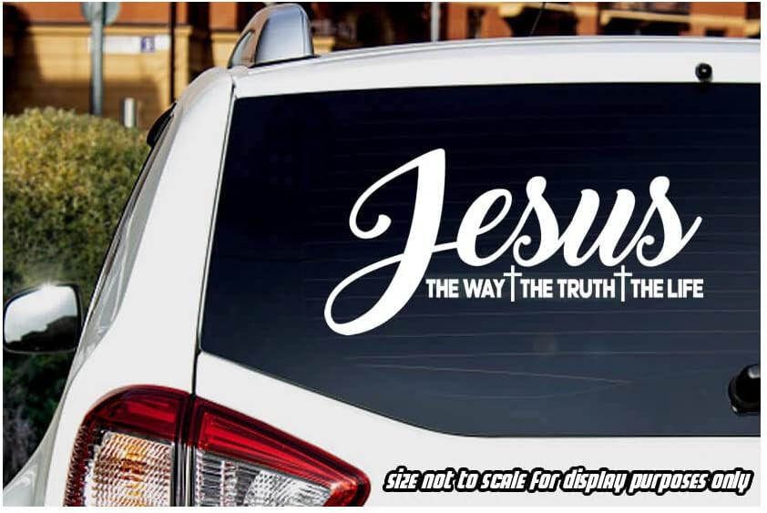 Jesus The Way The Truth The Life Sticker Decal - Vinyl Car Window 8 Jesus The Way The Truth The Life Sticker Decal - Vinyl Car Window 8