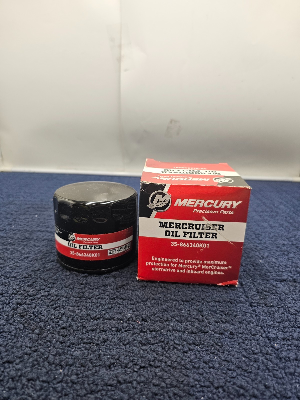 (QTY 5) Mercury Mercruiser 35-866340K01 Oil Filter For 4.5L &6.2L Mercury engine