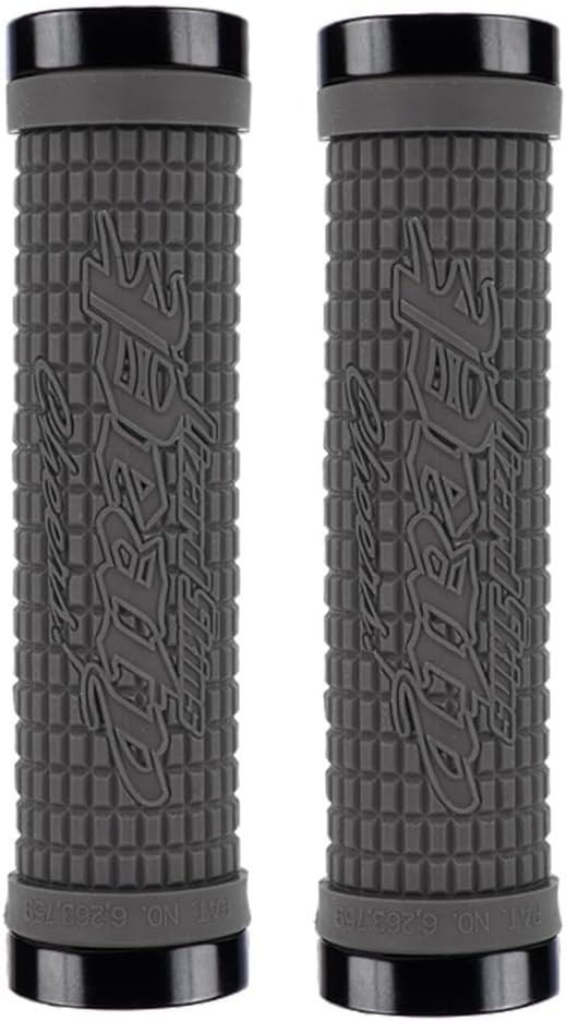 Lizard Skins Peaty Lock-On  Bike Grips 130mm - Graphite/Black - Pair LOPDS300