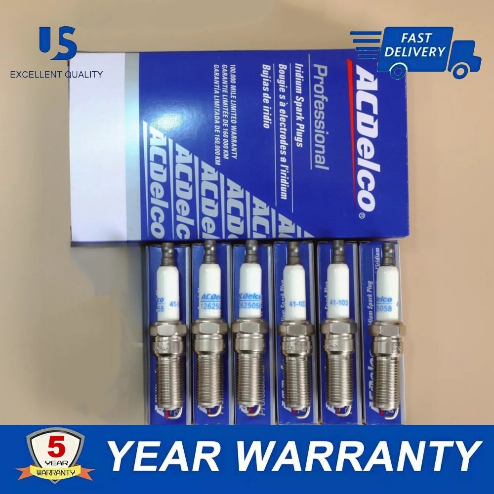 6Pcs 41-103 12625058 IRIDIUM SPARK PLUGS FOR CHEVY BUICK G/M Pontiac 41103 USA 6Pcs 41-103 12625058 IRIDIUM SPARK PLUGS FOR CHEVY BUICK G/M Pontiac 41103 USA
