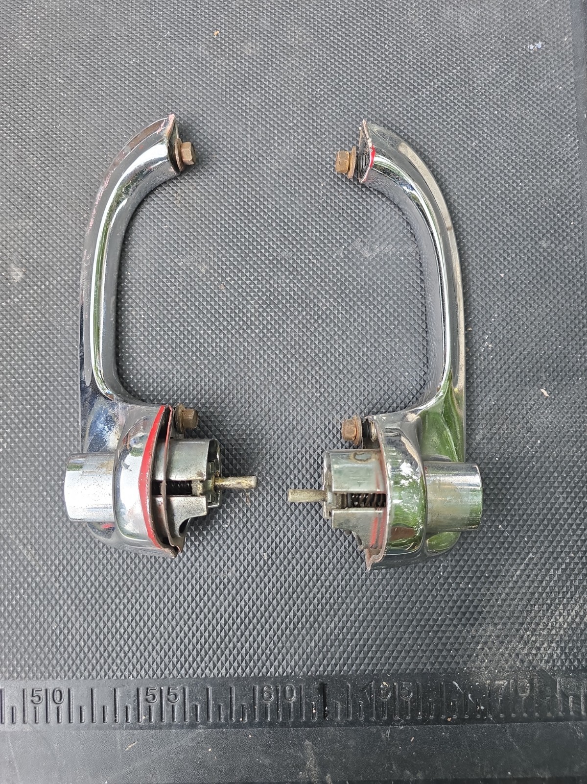 1966 CHEVY NOVA OEM DOOR HANDLES AND DOOR LOCKS COMPLETE