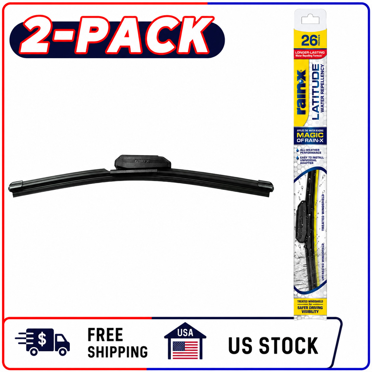 2 Pack Rain-X Latitude Water Repellency 26 2 Pack Rain-X Latitude Water Repellency 26