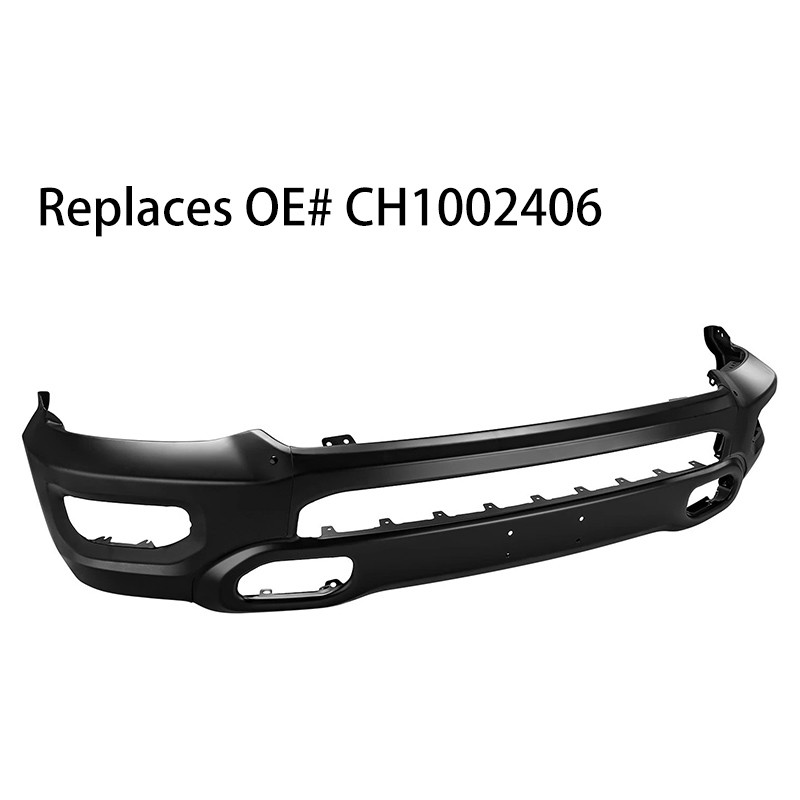 Black Steel Fit For Dodge RAM 1500 2019 2020 2021-2024 Front Bumper Replacement