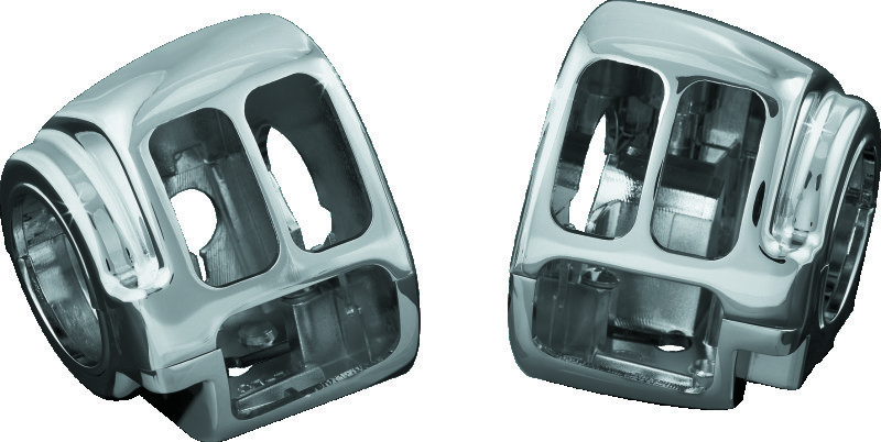 Kuryakyn 1747 Chrome OEM Switch Housings for Stock Switches