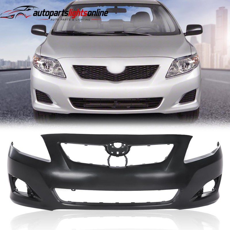 For 2009 2010 Toyota Corolla Sedan Black Front Bumper Cover Fascia 5211902990
