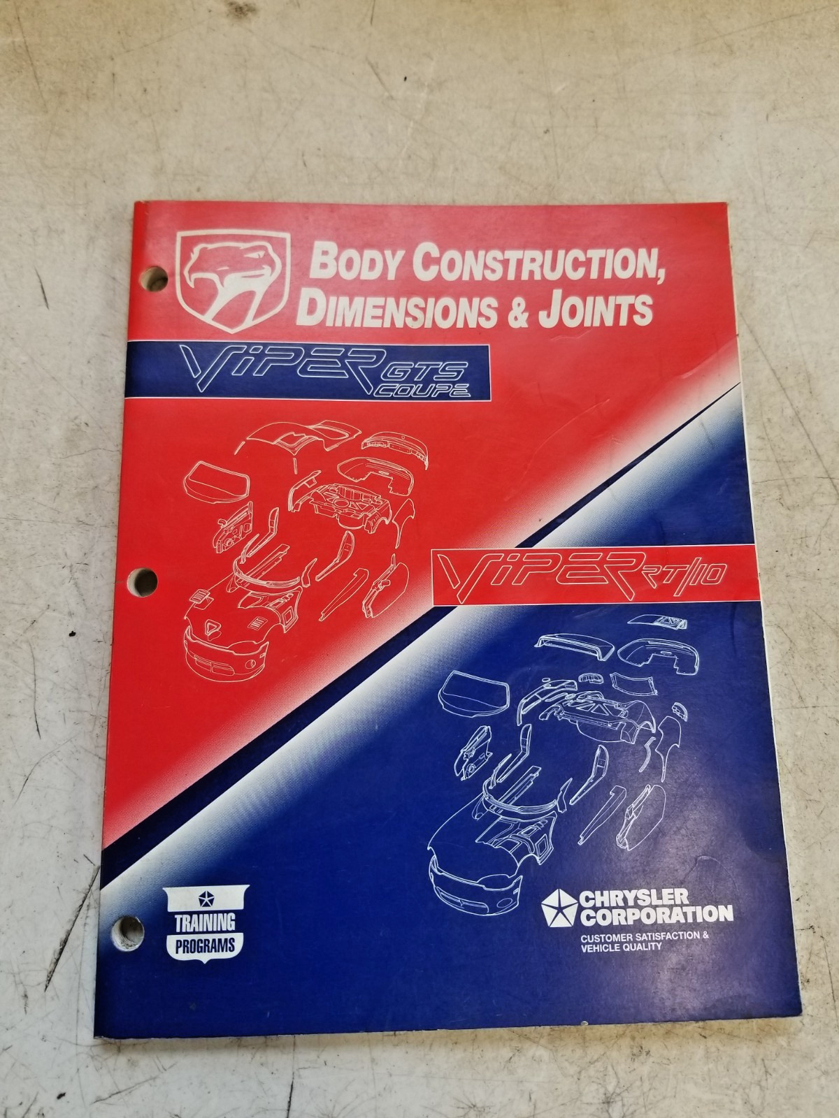 * 1996 Dodge Viper Body Construction Dimensions Joints Manual Book Guide Repair