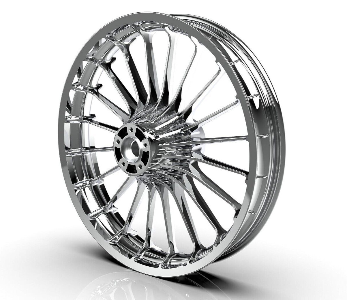 Hoprousa Chrome Front 21x3.5 Inch Tubeless spoke Wheel for HD 2013-2017 Breakout