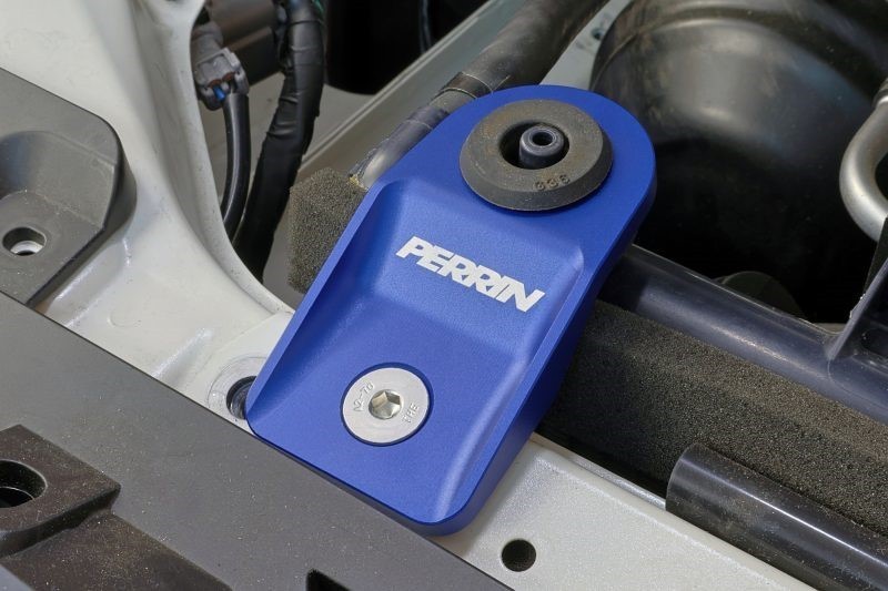 Perrin Performance Radiator Stay Kit (Blue) for 2008-2014 Subaru WRX / STI