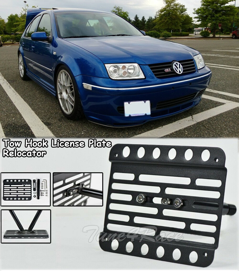 For 99-05 Volkswagen Jetta A4 Front Tow Hook License Plate Bracket Relocator