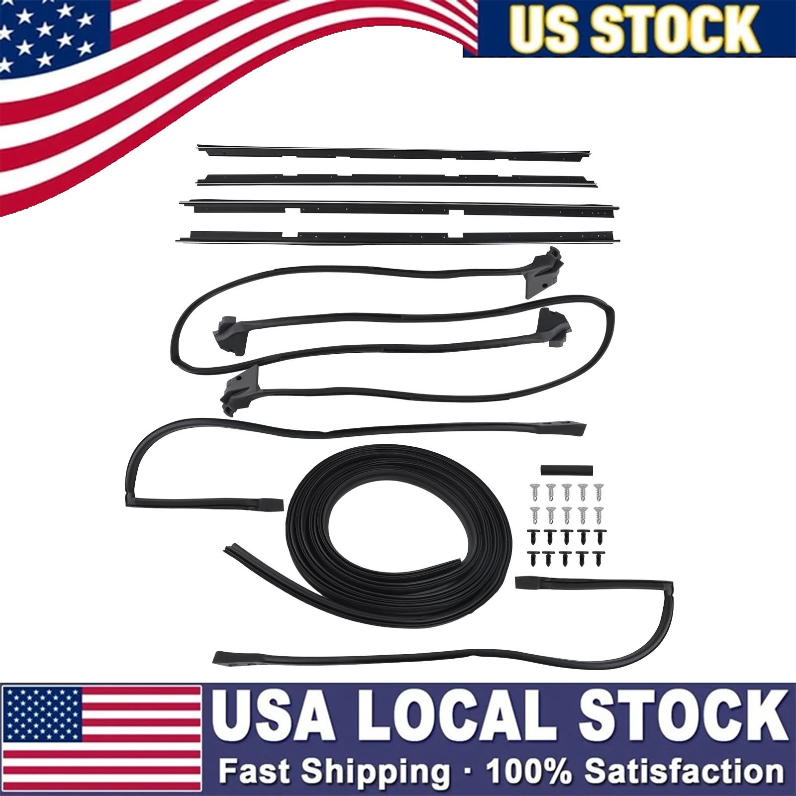 2 Door 23256 Weatherstripping Seals Kit 9PCS For 1978-81 Chevrolet Malibu LeMans
