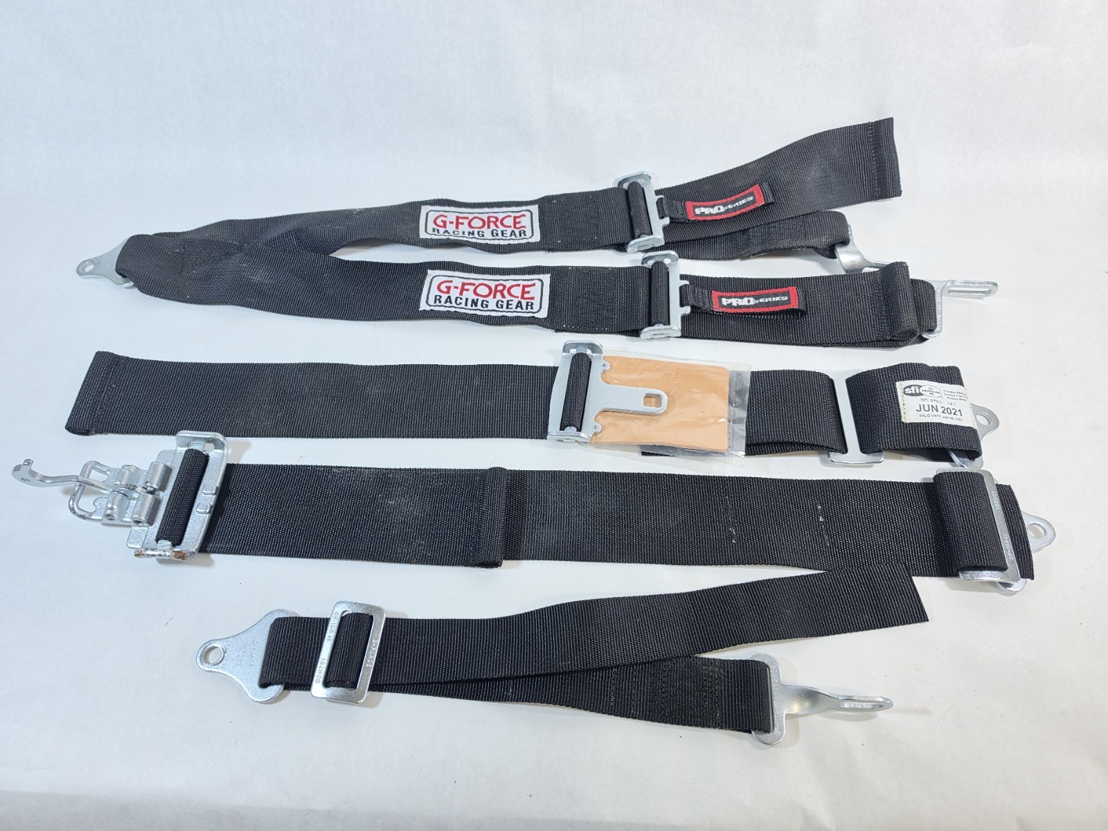 G-Force Racing Gear Pro Series Harness Straps – SFI 16.1 (Expired 2021) – Black