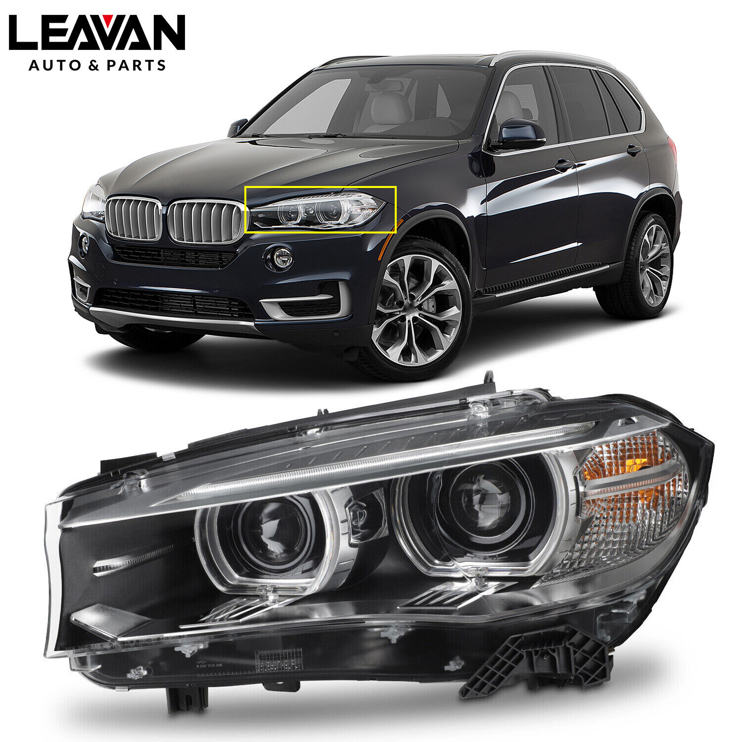 For 2014-2018 BMW X5 F15 F85 HID/Xenon Projector Headlight Headlamp Driver Side