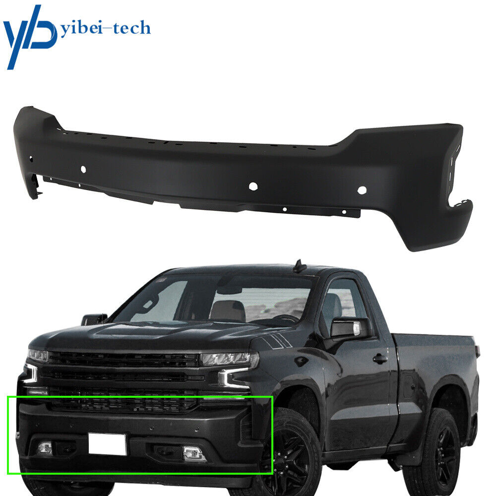 Primered Front Bumper Face Bar For 2019 2020 2021 Chevy Silverado 1500 W/Park