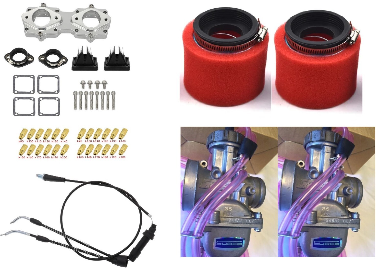 Banshee 35mm 35 Mil Carb Kit  OEM  Air Striker Carbs Carburetor Reeds Kit