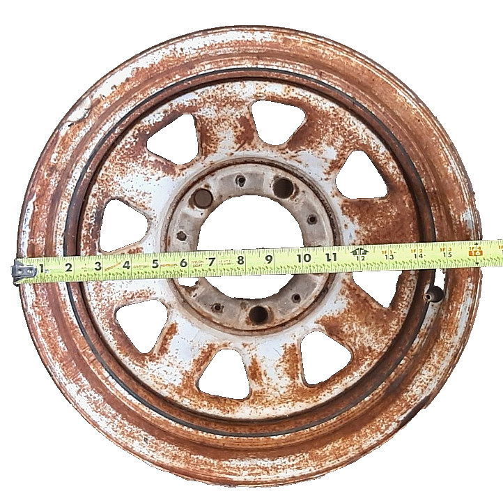 OEM 1976-1986 VINTAGE 15 x 7 JEEP CJ5 CJ7 CJ8 WHITE SPOKE STEEL WHEEL RIM J1